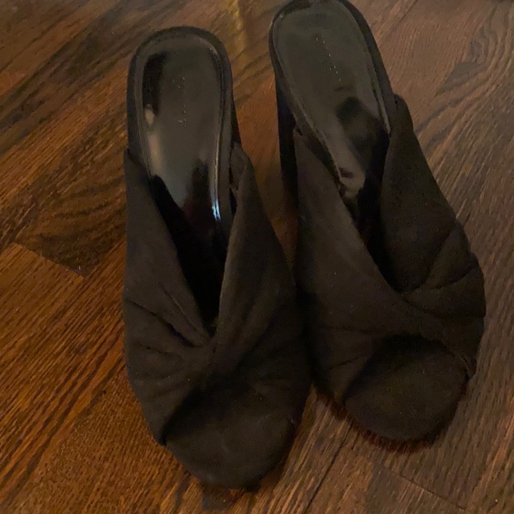 Suede sandals black forever 21
